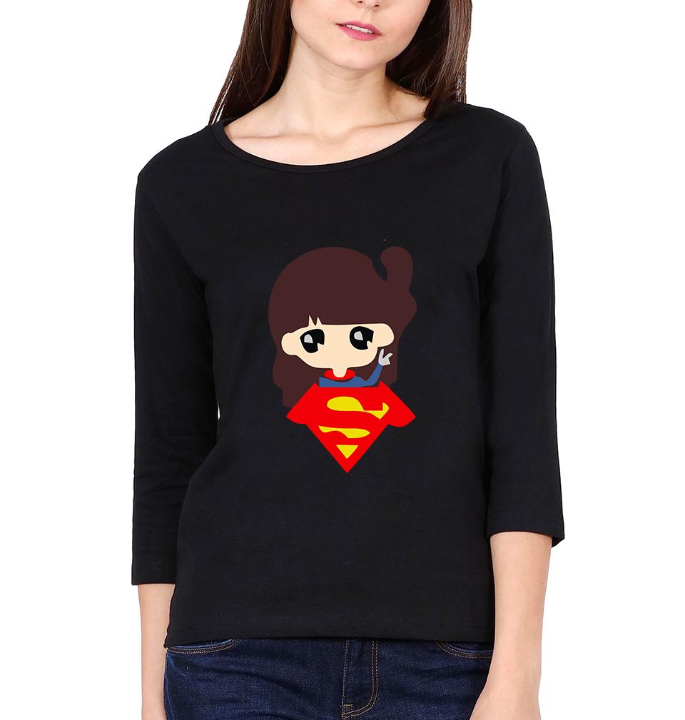 Super Man Super Girl Couple Full Sleeves T-Shirts -FunkyTees