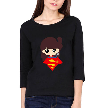 Super Man Super Girl Couple Full Sleeves T-Shirts -FunkyTees