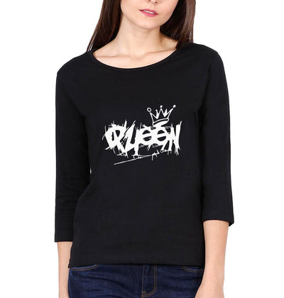 King Queen Couple Full Sleeves T-Shirts -FunkyTees