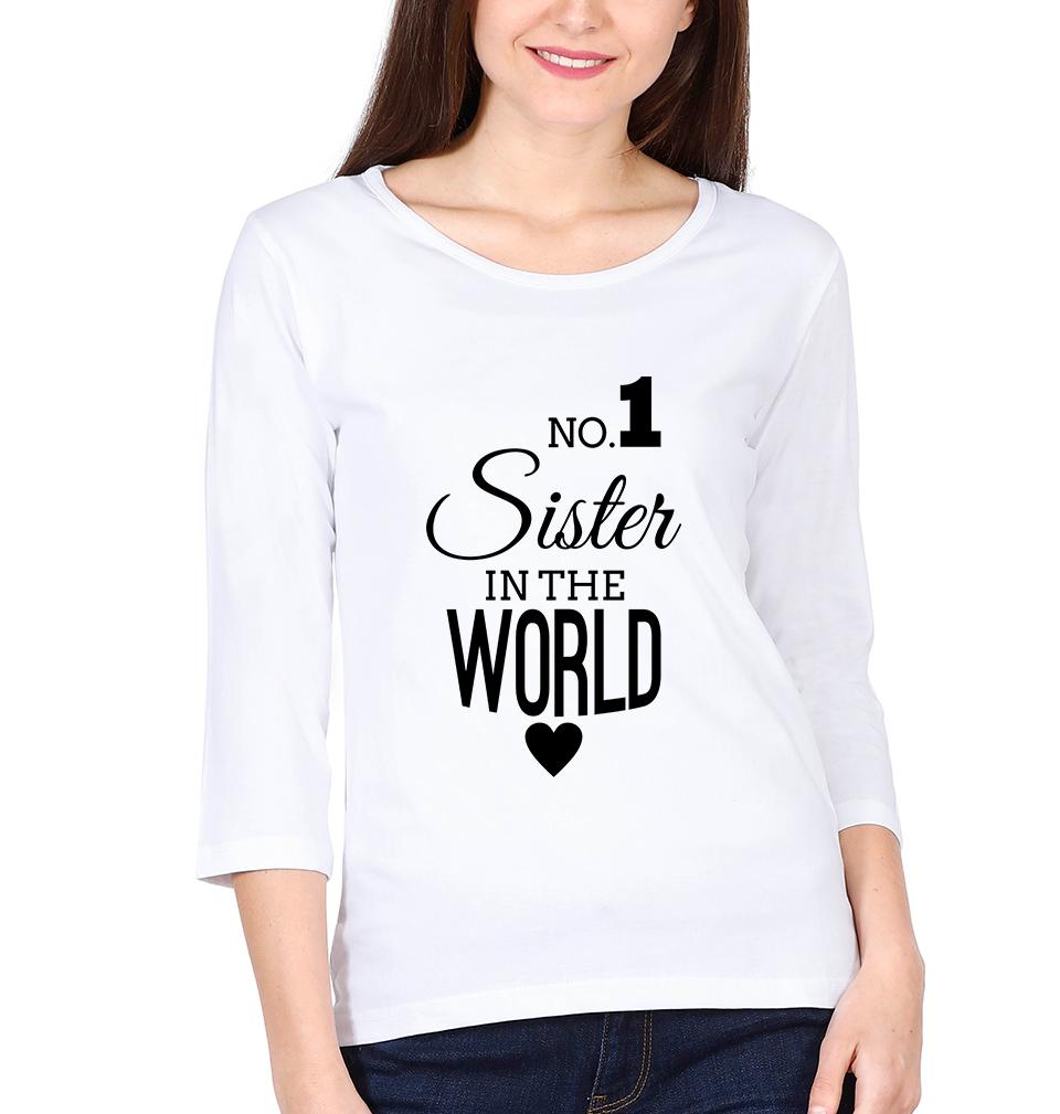 No. 1 Brother-Sister Full Sleeves T-Shirts -FunkyTees