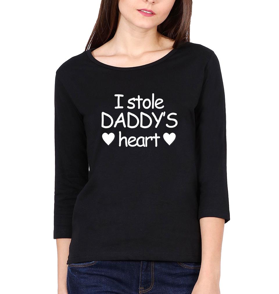 I Stole Daddy Heart Father and Daughter Matching Full Sleeves T-Shirt- FunkyTeesClub