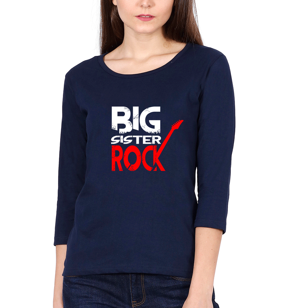 Rock n Roll Sister Sister Full Sleeves T-Shirts -FunkyTees