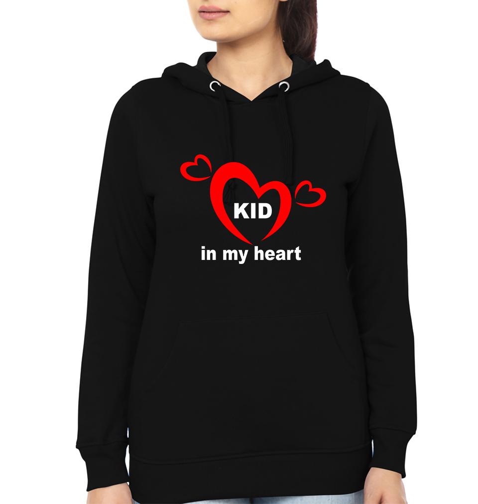 Mom In My Heart Kid in My Heart Mother and Son Matching Hoodies- FunkyTeesClub