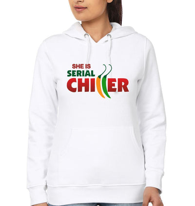 She Is Serial Chillar BFF Hoodies-FunkyTees