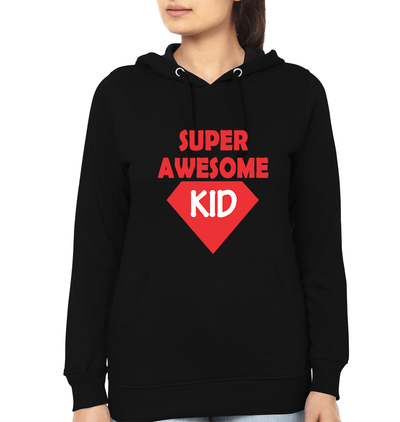 Super Awesome Kid Super Awesome Mom Mother and Son Matching Hoodies- FunkyTeesClub