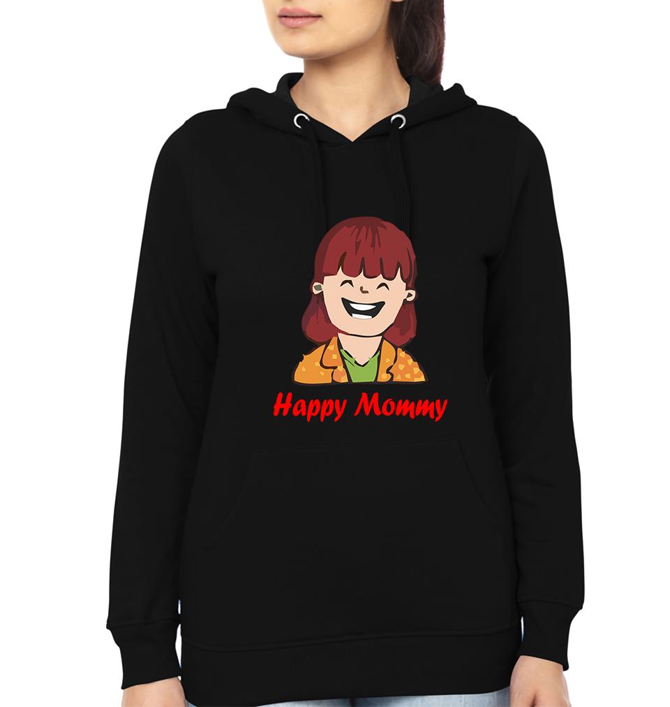 Happy Mom Happy Girl Mother and Daughter Matching Hoodies- FunkyTeesClub
