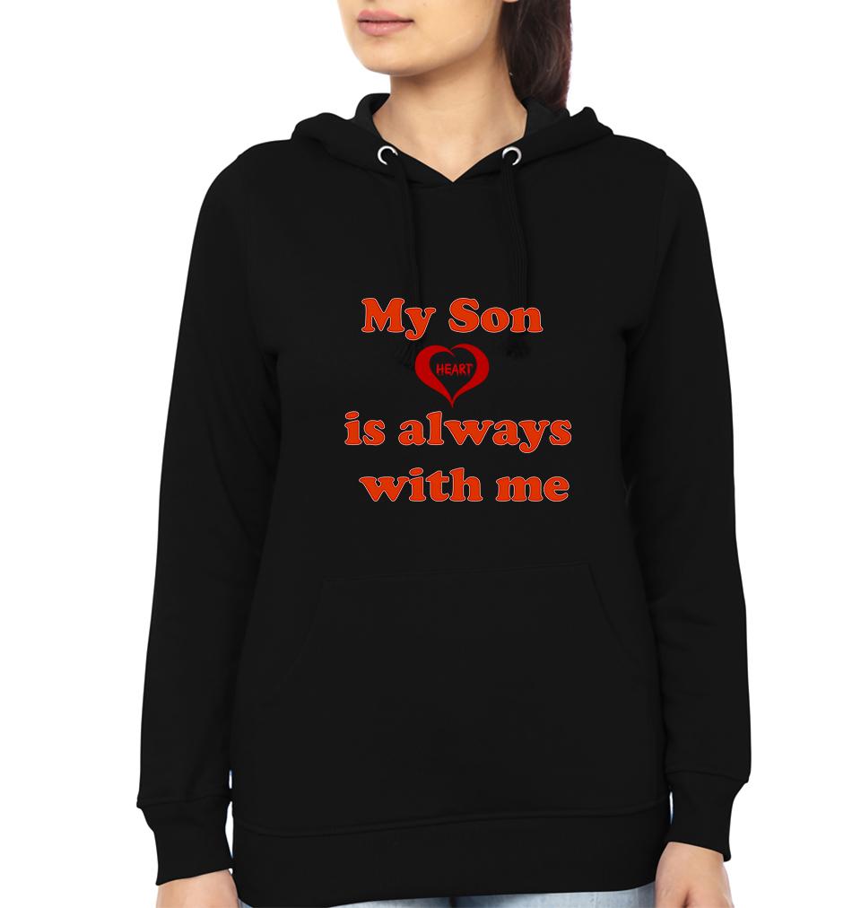 My Son Heart Is Always With Me My Mother Heart is Always With Me Mother and Son Matching Hoodies- FunkyTeesClub