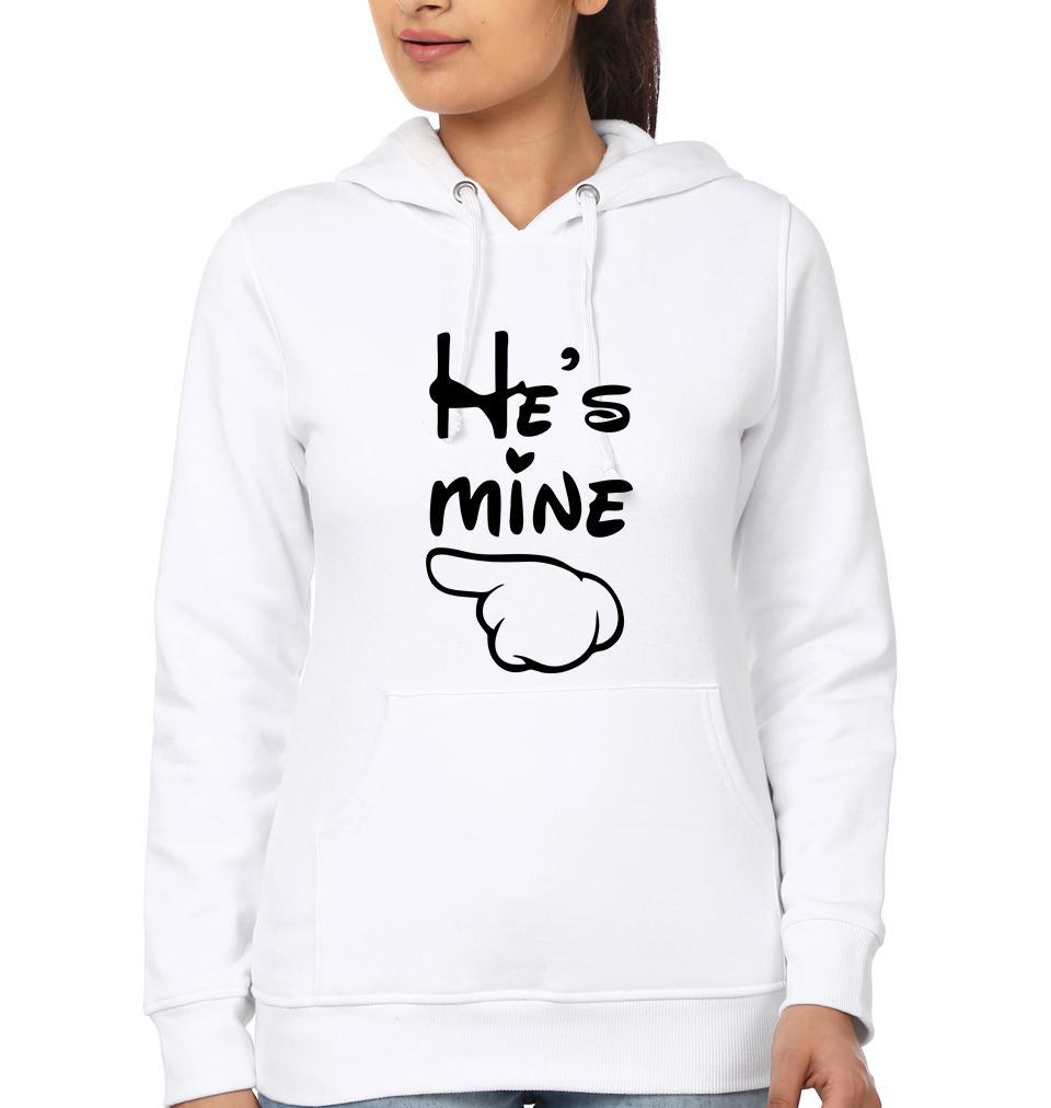 He is Mine She is Mine Couple Hoodie-FunkyTees