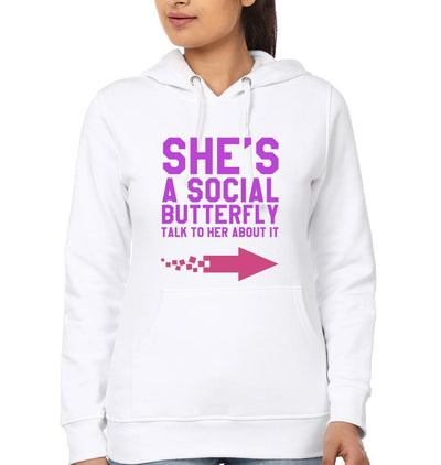 Social Butterfly social awkward BFF Hoodies-FunkyTees