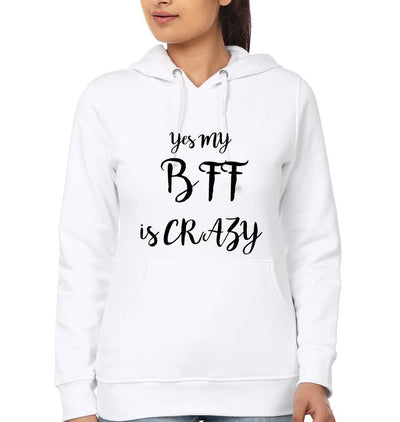 Crazy Bff Hoodies-FunkyTees