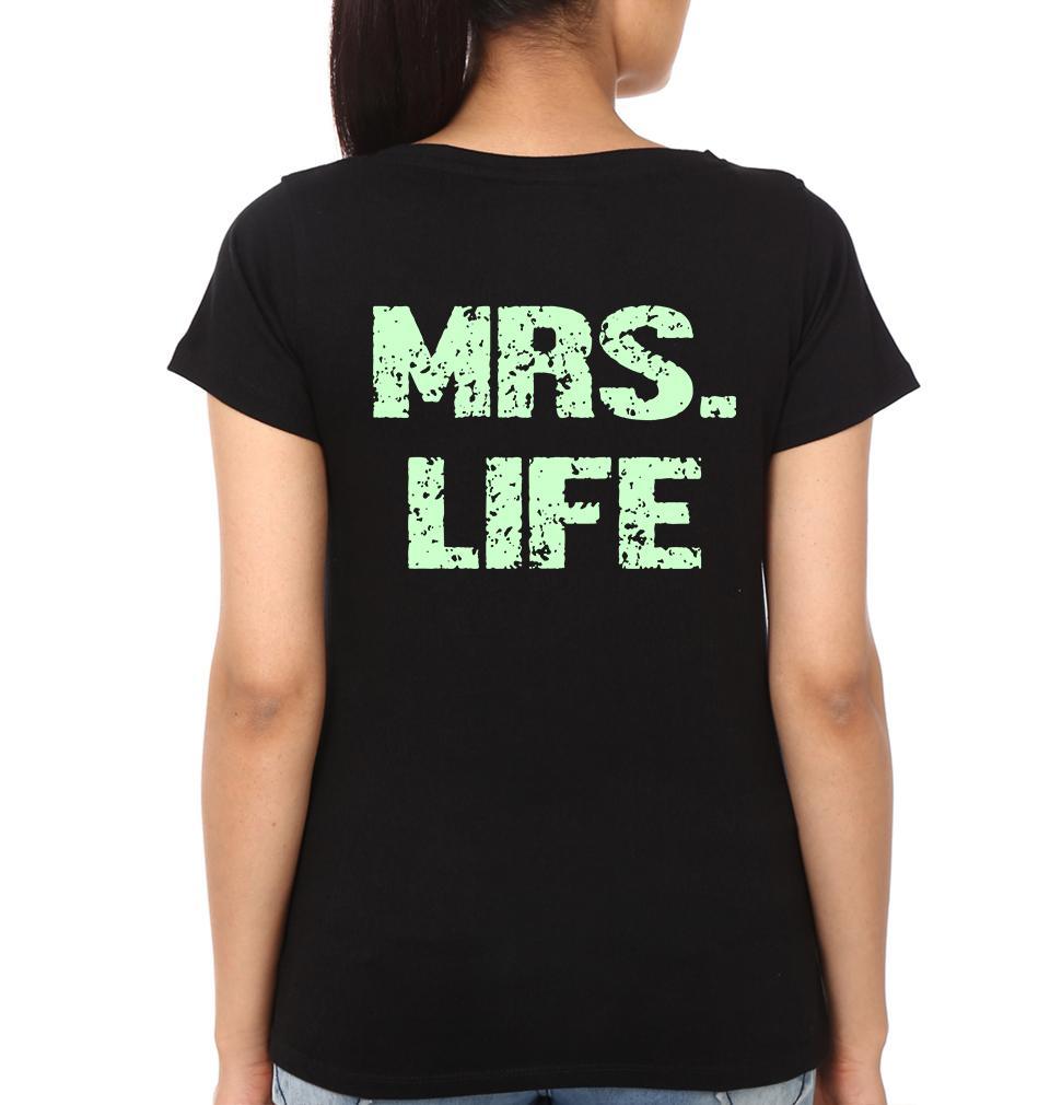 Mr Mrs Couple Half Sleeves T-Shirts -FunkyTees