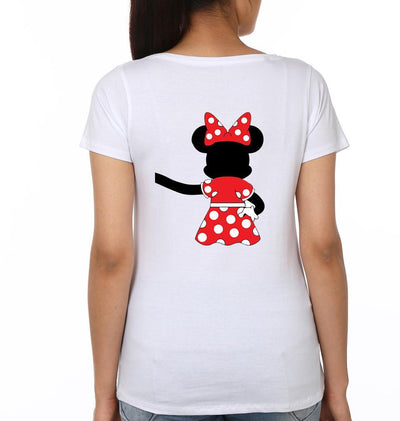 Mickey Minnie Couple Half Sleeves T-Shirts -FunkyTees