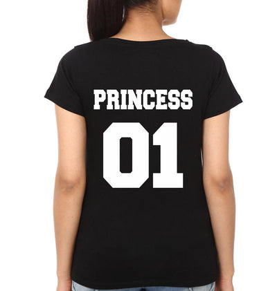 Prince Princess Couple Half Sleeves T-Shirts -FunkyTees