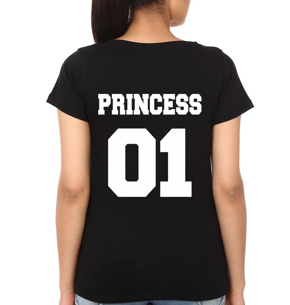 Prince Princess Couple Half Sleeves T-Shirts -FunkyTees