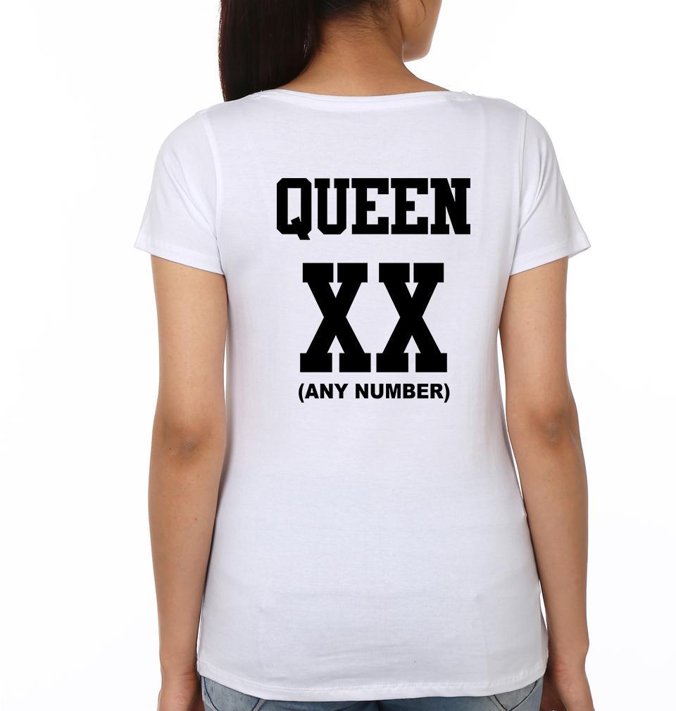 King Queen XX Couple Half Sleeves T-Shirts -FunkyTees
