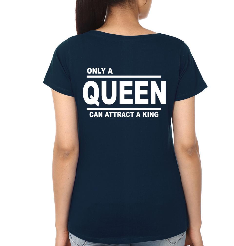 Only King Only Queen Couple Half Sleeves T-Shirts -FunkyTees