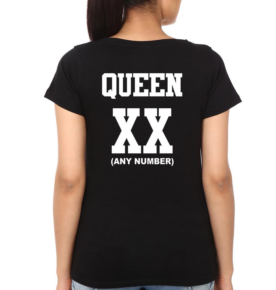 King Queen XX Couple Half Sleeves T-Shirts -FunkyTees