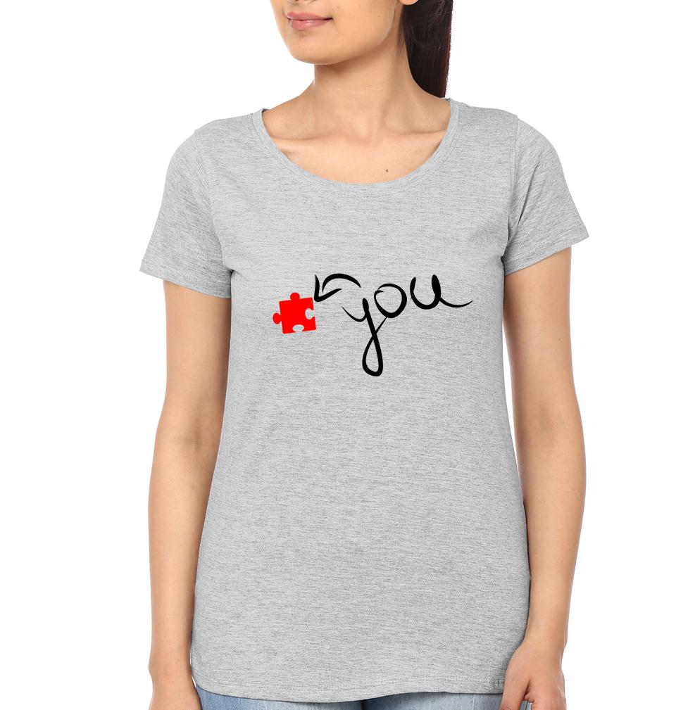 Me And You Couple Half Sleeves T-Shirts -FunkyTees