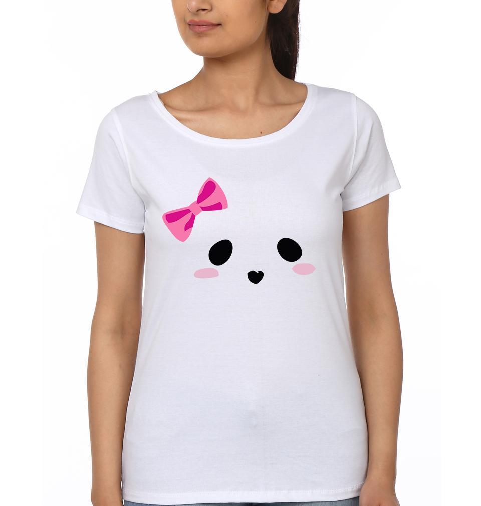 Panda Couple Half Sleeves T-Shirts -FunkyTees