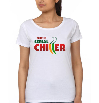She Is Serial Killer BFF Half Sleeves T-Shirts-FunkyTees