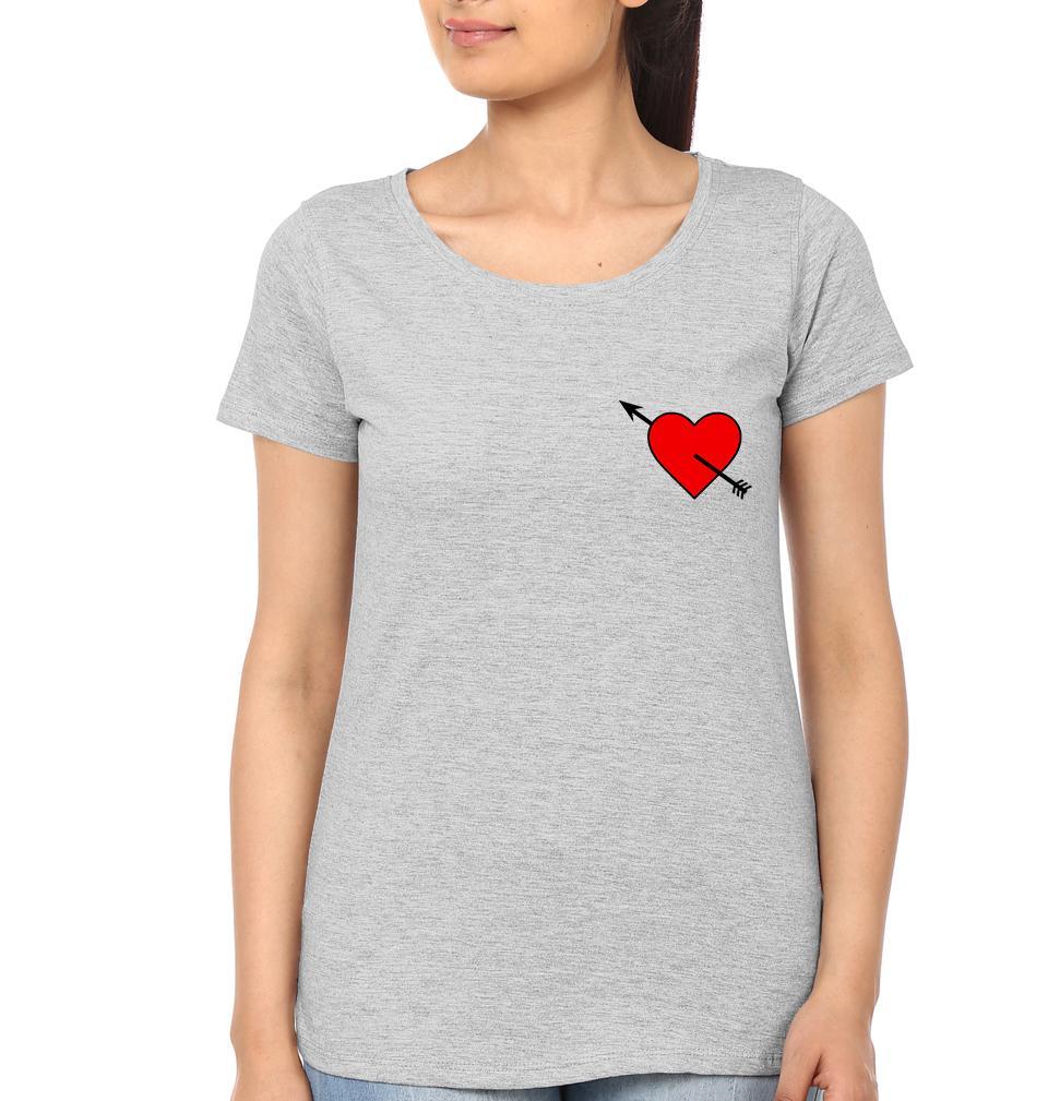 Love Arrows Couple Half Sleeves T-Shirts -FunkyTees