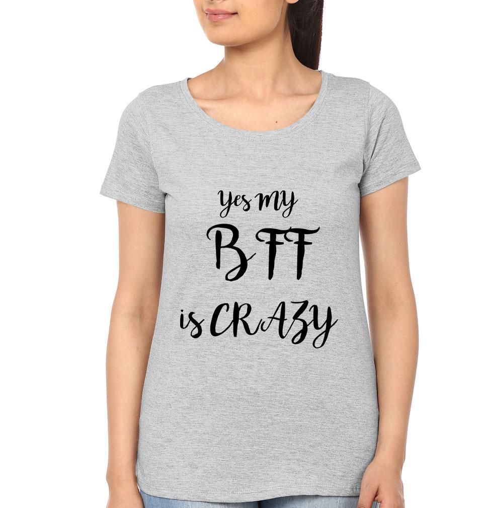 Crazy BFF Half Sleeves T-Shirts-FunkyTees