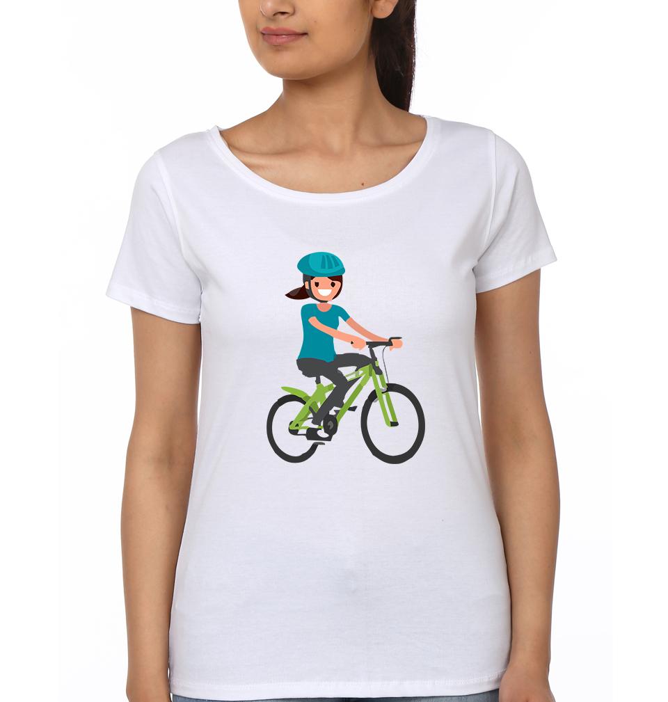 Bicycle Mother and Son Matching T-Shirt- FunkyTeesClub