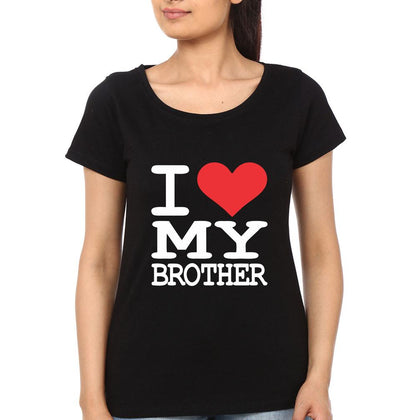 I Love my Brother-Sister Half Sleeves T-Shirts -FunkyTees