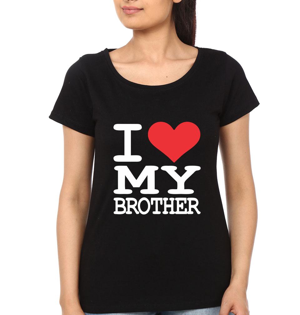 I Love my Brother-Sister Half Sleeves T-Shirts -FunkyTees