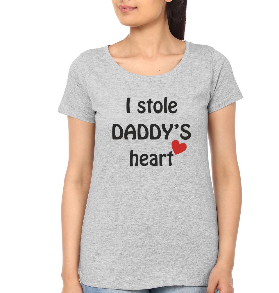 I Stole Daddy's  Heart Father and Daughter Matching T-Shirt- FunkyTeesClub