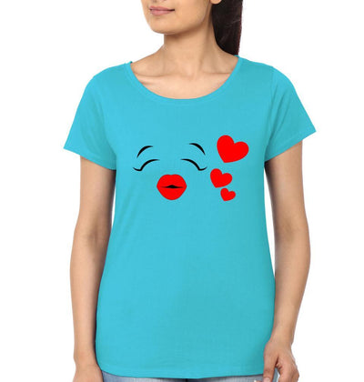 Flying Kiss Couple Half Sleeves T-Shirts -FunkyTees