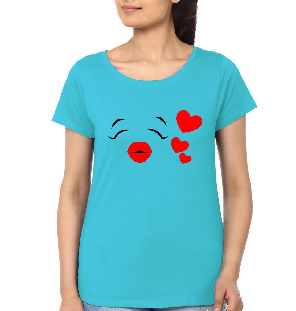 Flying Kiss Couple Half Sleeves T-Shirts -FunkyTees