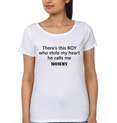 I Stole Mommy's Heart Mother and Son Matching T-Shirt- FunkyTeesClub