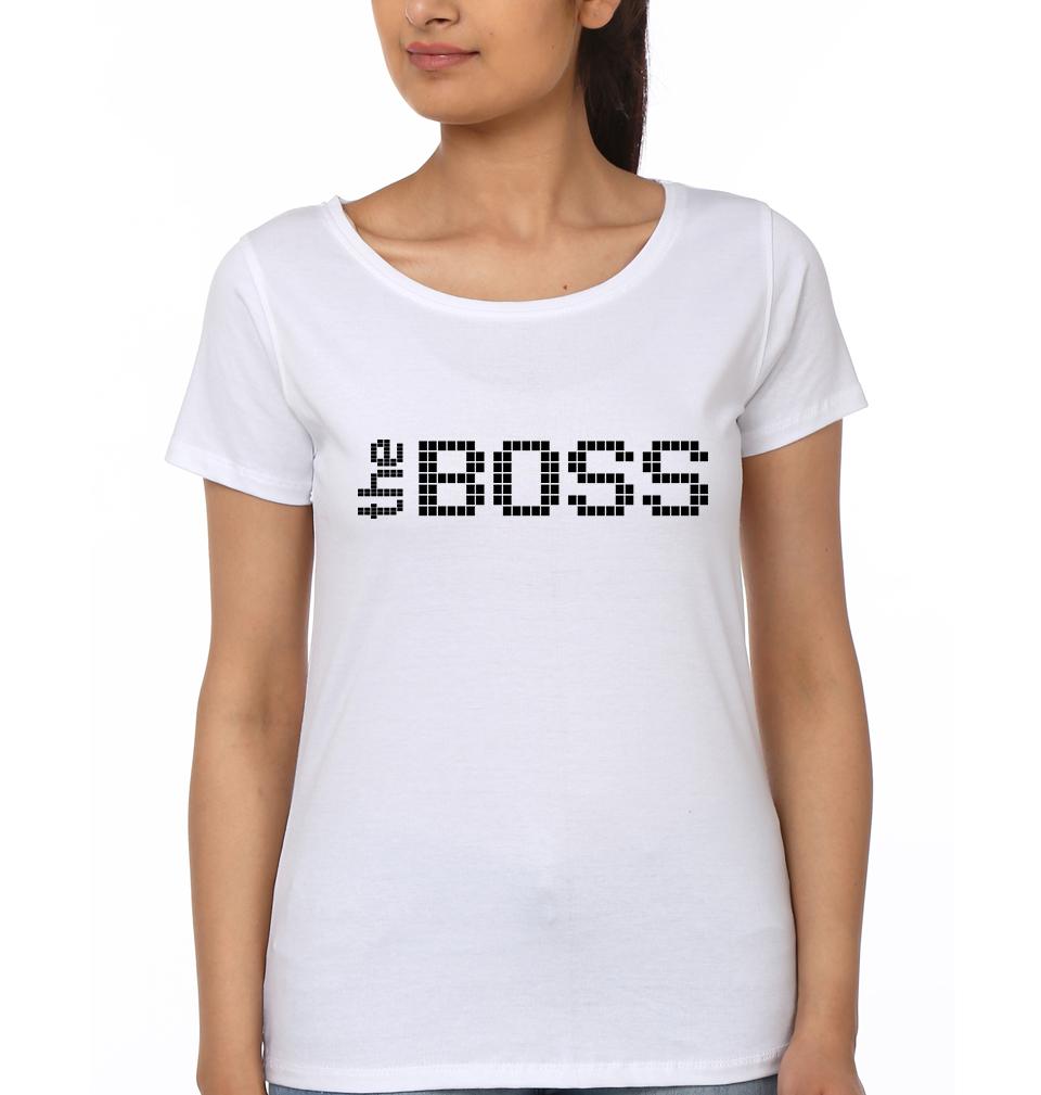 The Boss The Real Boss Mother and Son Matching T-Shirt- FunkyTeesClub
