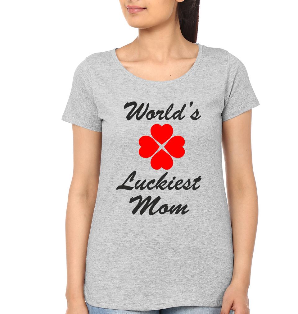 World Luckiest Mom World Luckiest  Son Mother and Son Matching T-Shirt- FunkyTeesClub