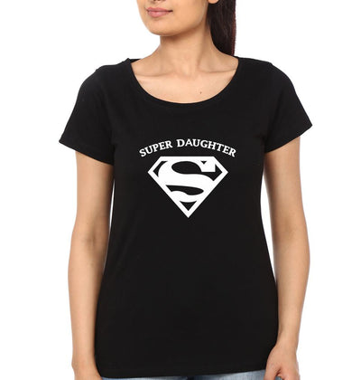 Super Dad Super Daughter Father and Daughter Matching T-Shirt- FunkyTeesClub