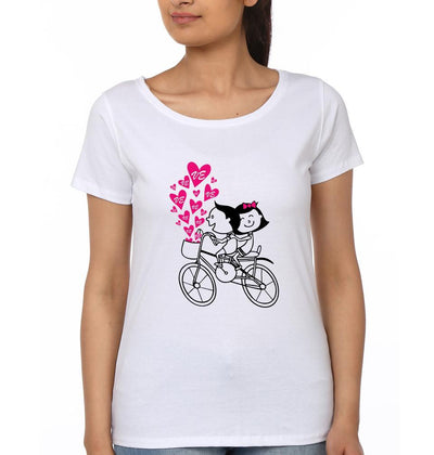 Love Couple Half Sleeves T-Shirts -FunkyTees
