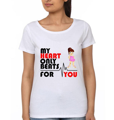 My love Couple Half Sleeves T-Shirts -FunkyTees