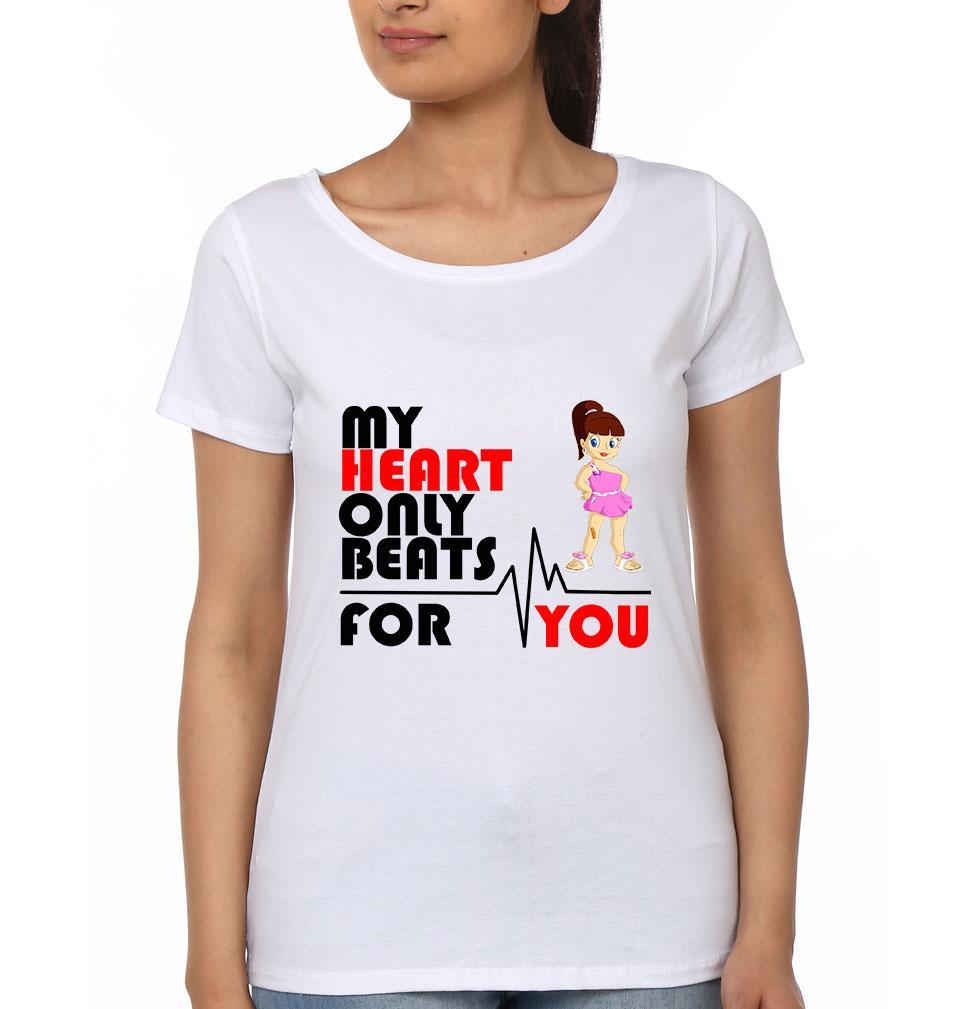 My love Couple Half Sleeves T-Shirts -FunkyTees