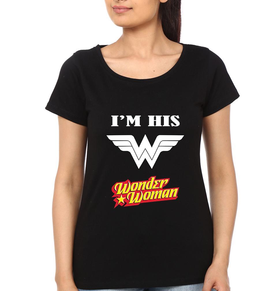 I'M Her Superman And I'M His Wonder Woman Couple Half Sleeves T-Shirts -FunkyTees