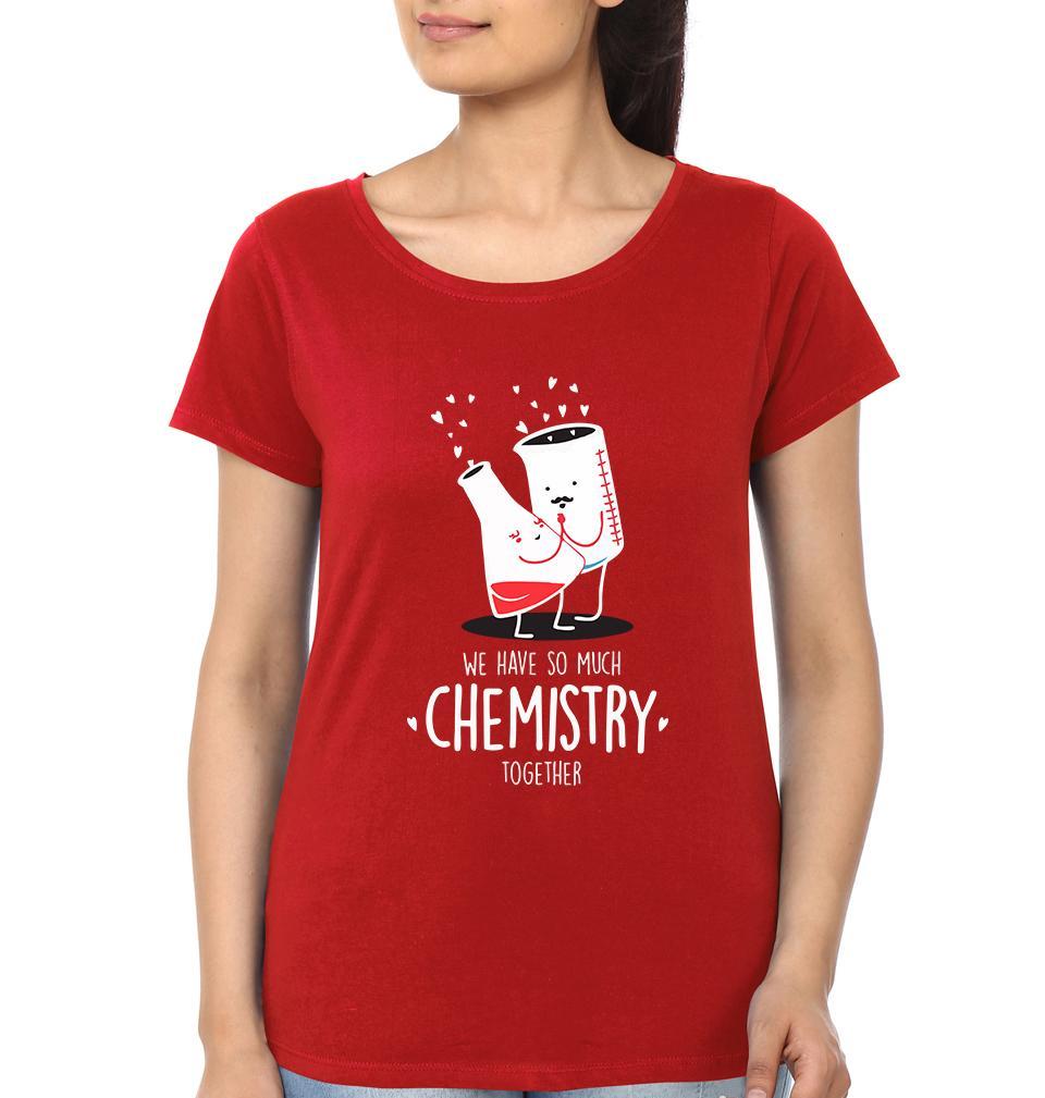 Chemistry Couple Half Sleeves T-Shirts -FunkyTees