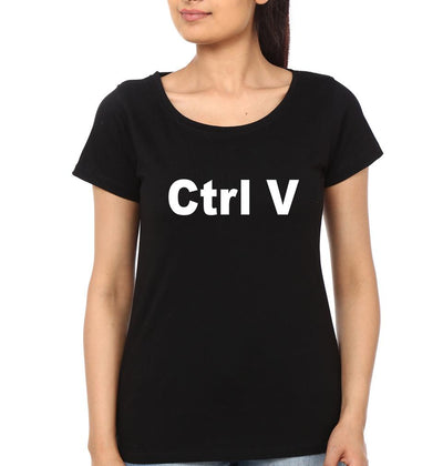 Ctrl C & Ctrl V Father and Daughter Matching T-Shirt- FunkyTeesClub