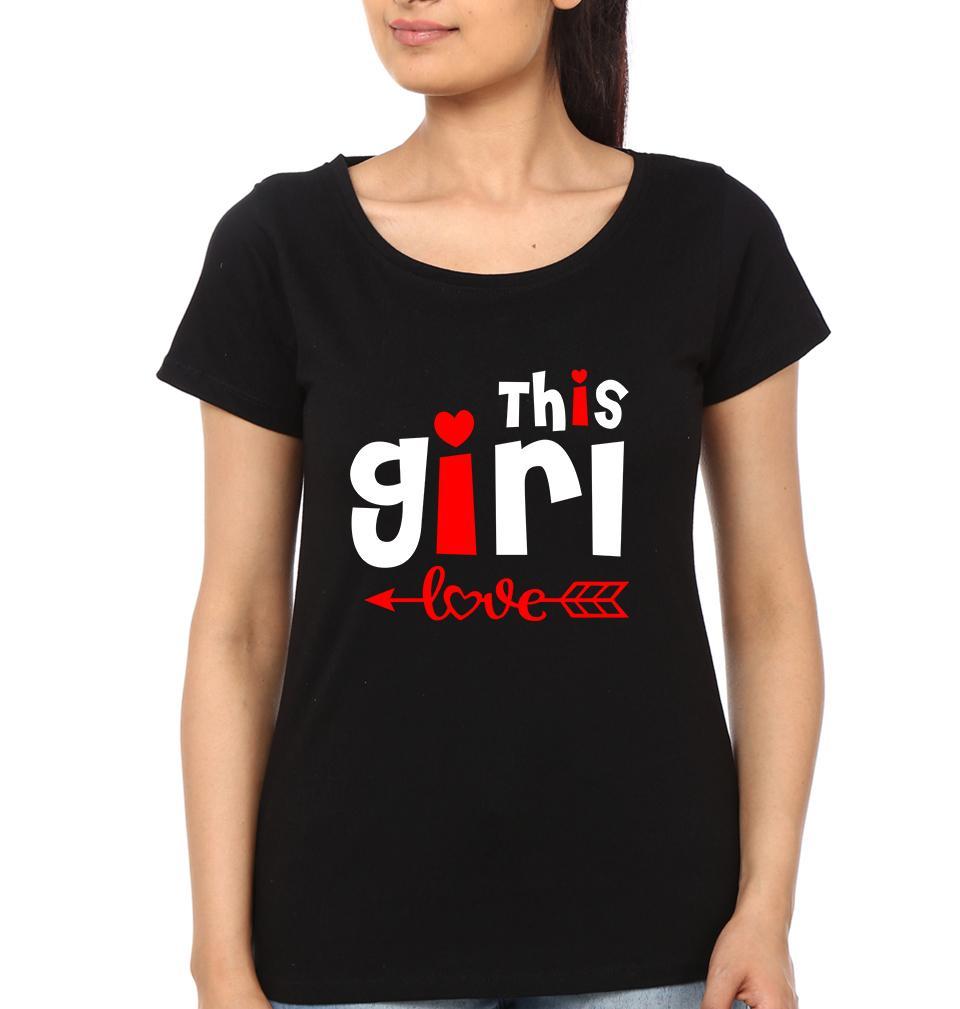 This Girl Love This Boy Love Couple Half Sleeves T-Shirts -FunkyTees
