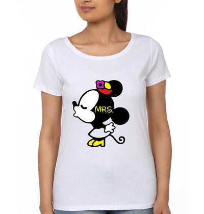 Mr. Mickey Mrs. Minnie Couple Half Sleeves T-Shirts -FunkyTees