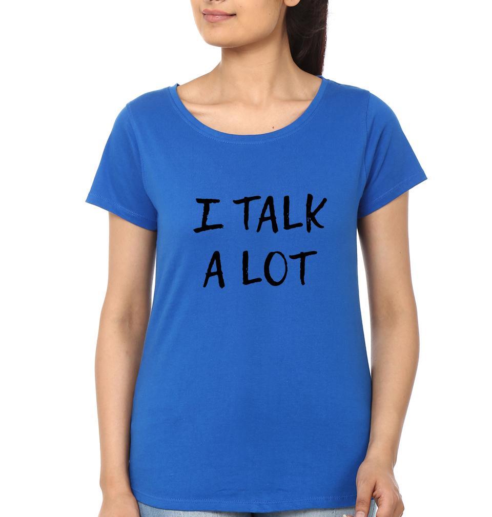 My Best Friend Talks A Lot BFF Half Sleeves T-Shirts-FunkyTees