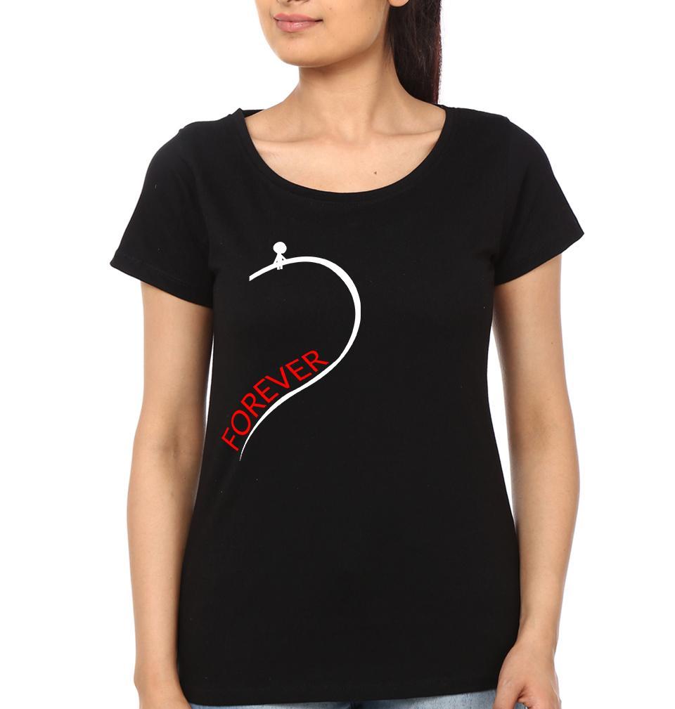 Love you forever Couple Half Sleeves T-Shirts -FunkyTees