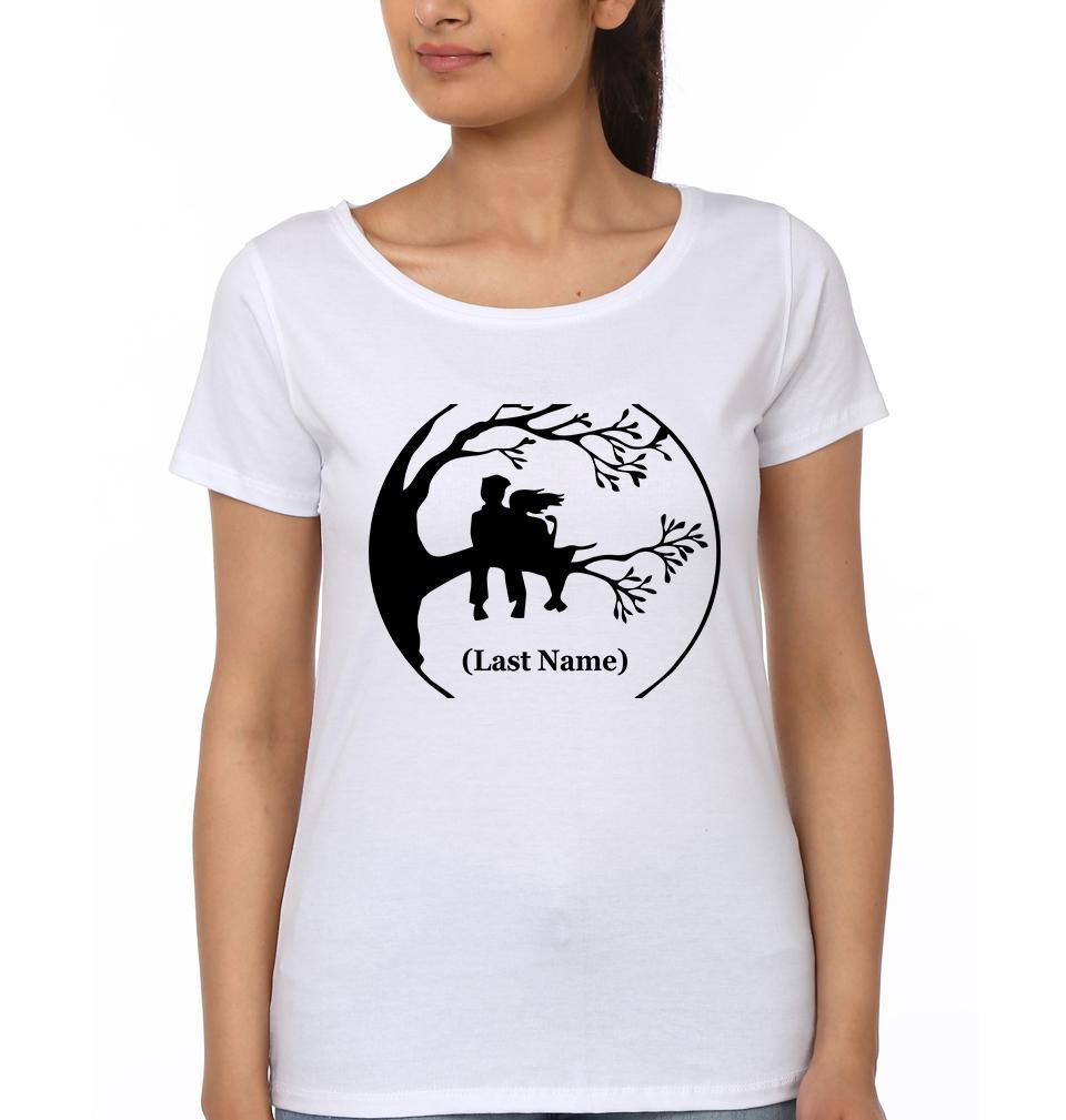 Last name Couple Half Sleeves T-Shirts -FunkyTees