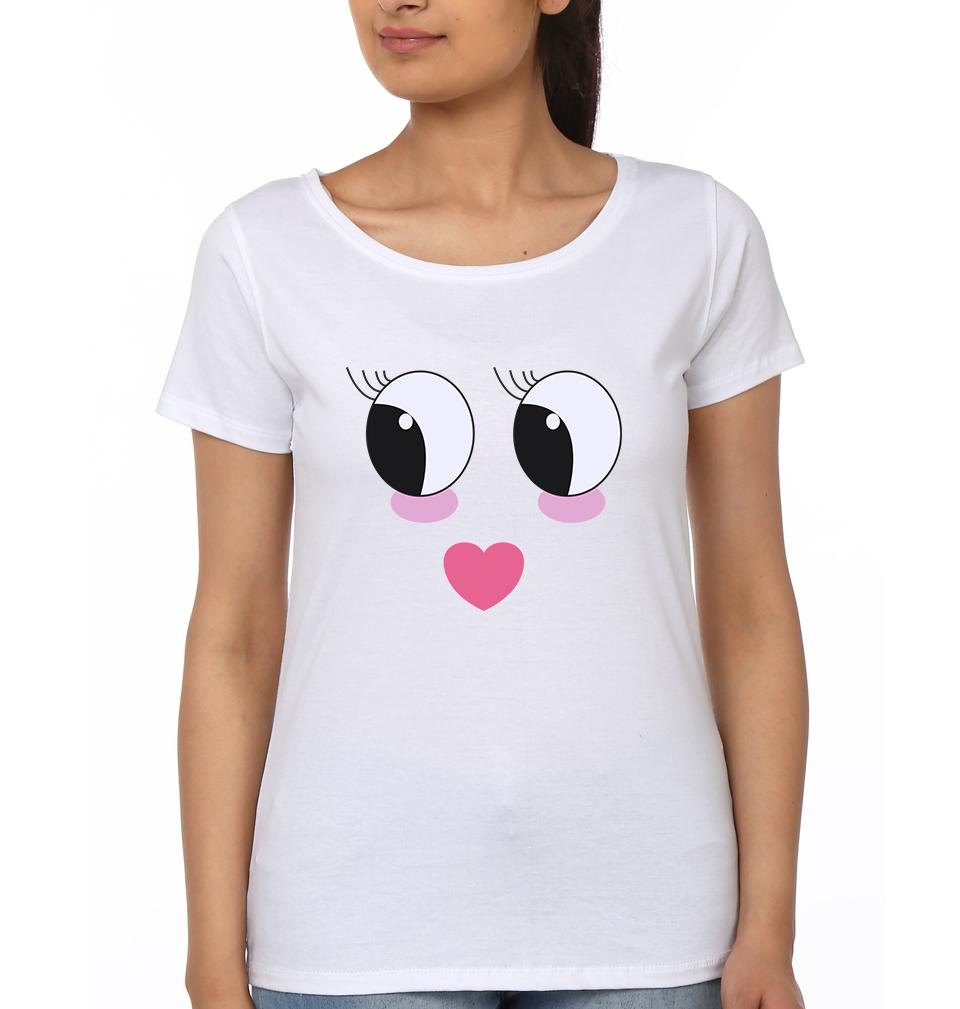 Eyes Lips Father and Daughter Matching T-Shirt- FunkyTeesClub