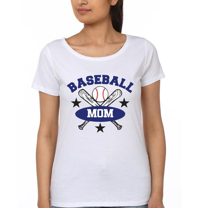 Baseball Mom Baseball Son Mother and Son Matching T-Shirt- FunkyTeesClub