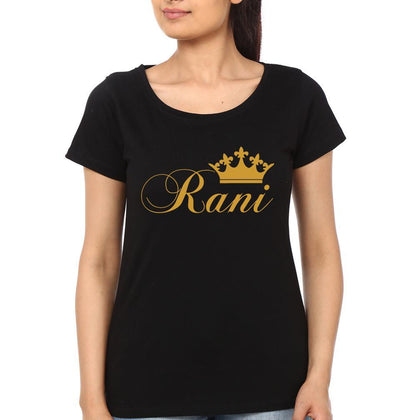 Raja Rani Couple Half Sleeves T-Shirts -FunkyTees